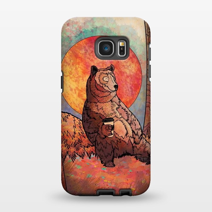 Galaxy S7 EDGE StrongFit The relaxing bear by Steve Wade (Swade)