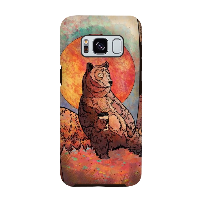 Galaxy S8 StrongFit The relaxing bear by Steve Wade (Swade)