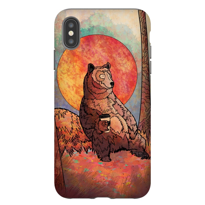 iPhone Xs Max StrongFit The relaxing bear by Steve Wade (Swade)