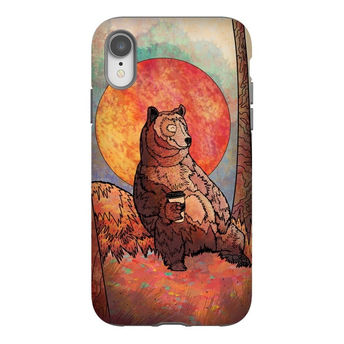 iPhone Xr StrongFit The relaxing bear by Steve Wade (Swade)