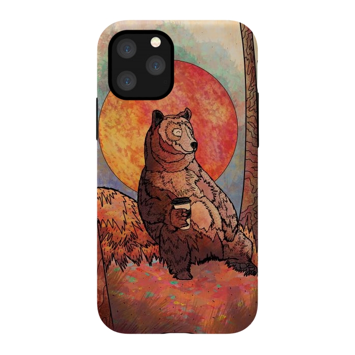 iPhone 11 Pro StrongFit The relaxing bear by Steve Wade (Swade)