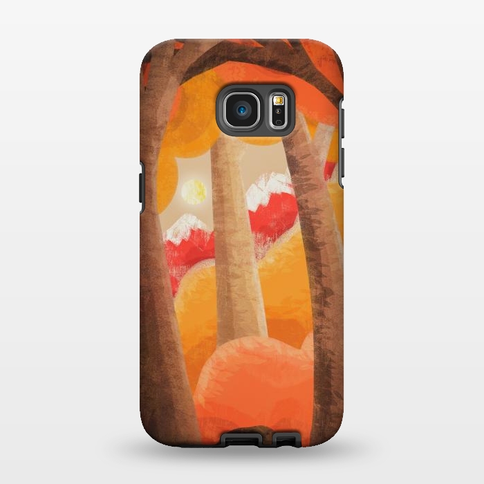Galaxy S7 EDGE StrongFit The autumn orange forest by Steve Wade (Swade)