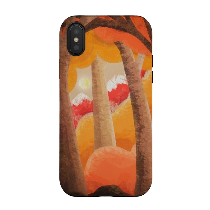 iPhone Xs / X StrongFit The autumn orange forest by Steve Wade (Swade)