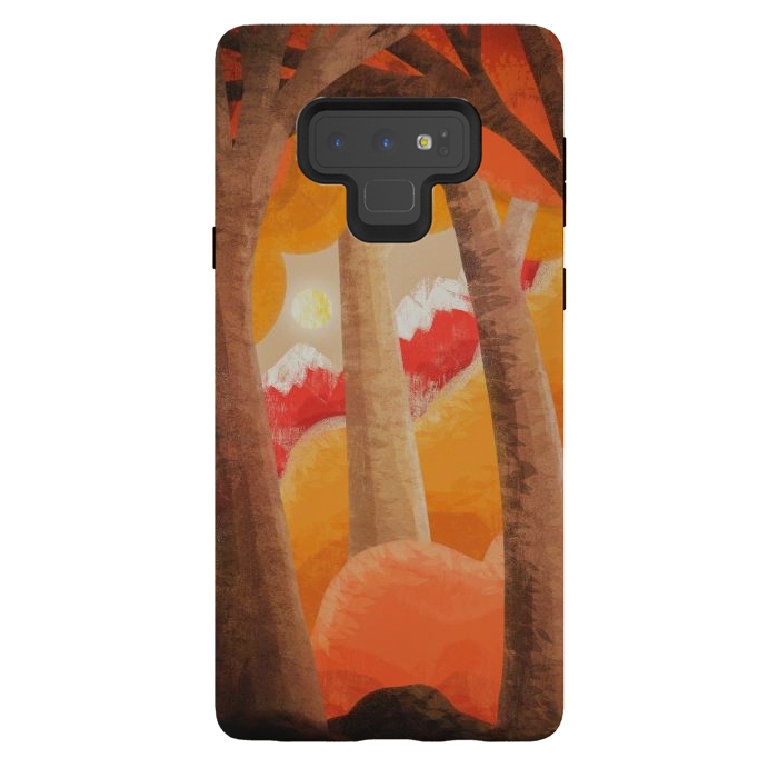 Galaxy Note 9 StrongFit The autumn orange forest by Steve Wade (Swade)
