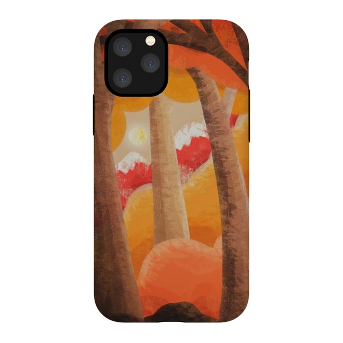 iPhone 11 Pro StrongFit The autumn orange forest by Steve Wade (Swade)