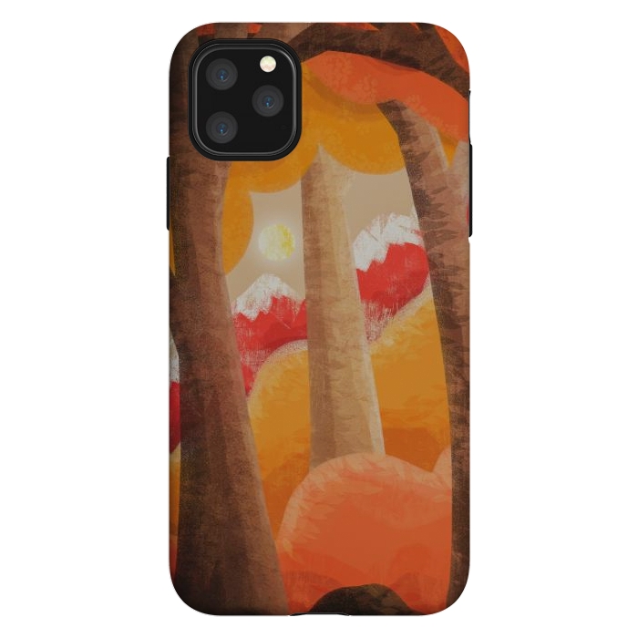 iPhone 11 Pro Max StrongFit The autumn orange forest by Steve Wade (Swade)
