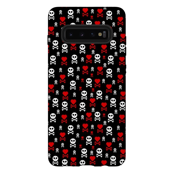 Galaxy S10 plus StrongFit Skull Heart by TMSarts