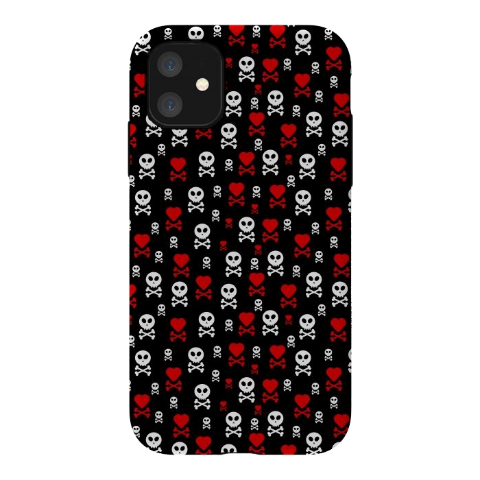 iPhone 11 StrongFit Skull Heart by TMSarts