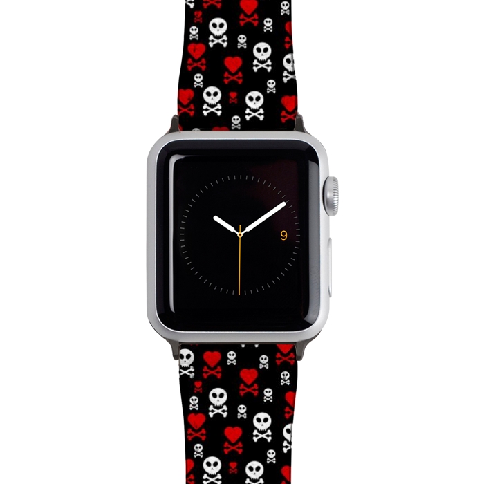 Watch 42mm / 44mm Strap PU leather Skull Heart by TMSarts