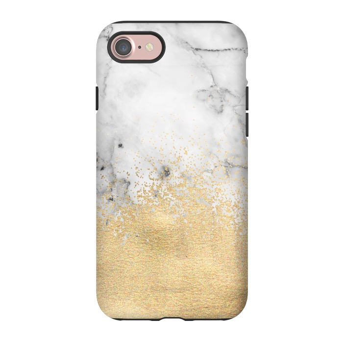 iPhone 7 StrongFit Gold Dust on Marble by Tangerine-Tane