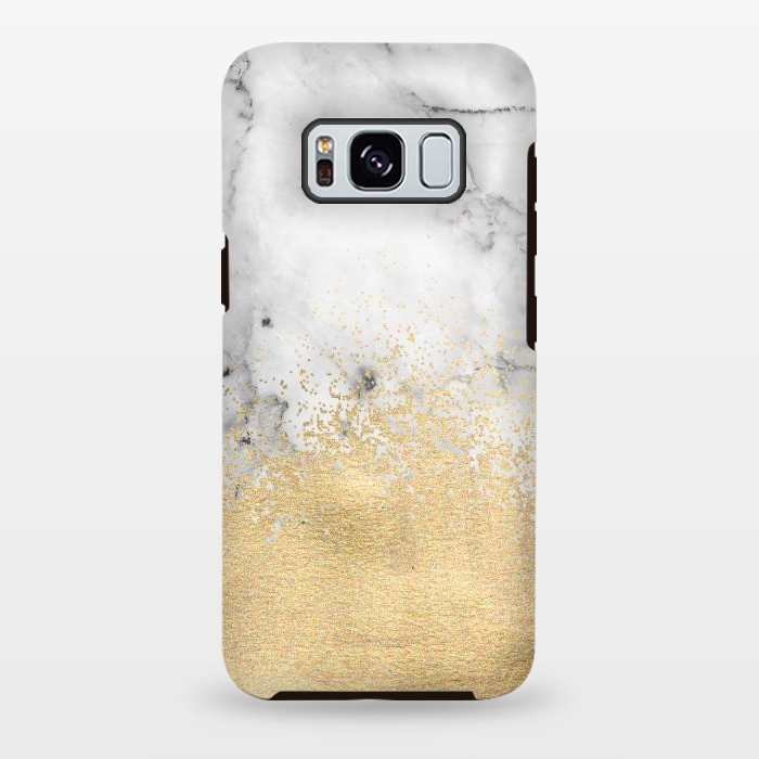 Galaxy S8 plus StrongFit Gold Dust on Marble by Tangerine-Tane
