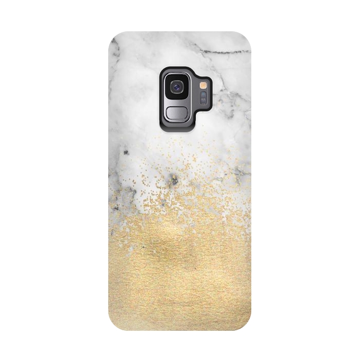 Galaxy S9 StrongFit Gold Dust on Marble by Tangerine-Tane