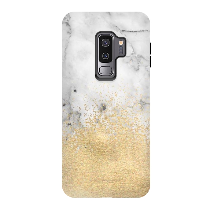 Galaxy S9 plus StrongFit Gold Dust on Marble by Tangerine-Tane