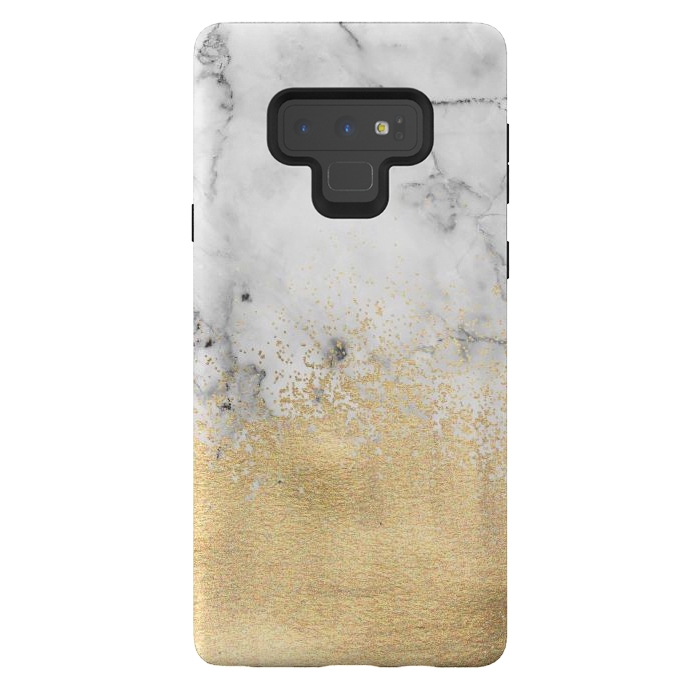 Galaxy Note 9 StrongFit Gold Dust on Marble by Tangerine-Tane