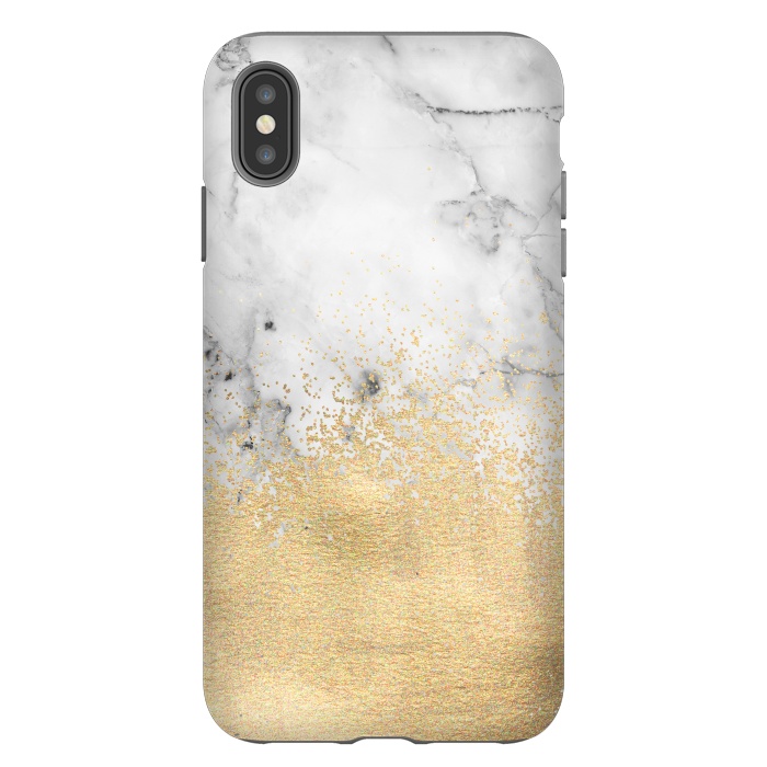 iPhone Xs Max StrongFit Gold Dust on Marble by Tangerine-Tane