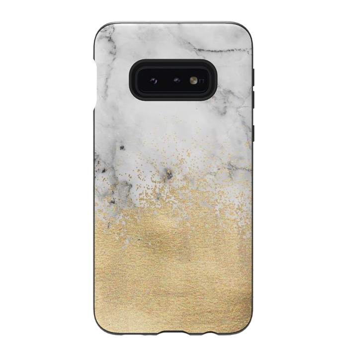 Galaxy S10e StrongFit Gold Dust on Marble by Tangerine-Tane