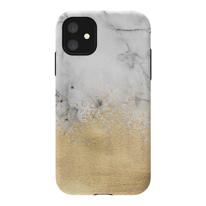 iPhone 11 StrongFit Gold Dust on Marble by Tangerine-Tane