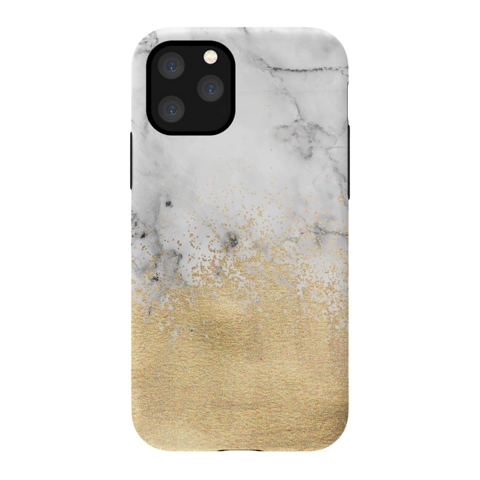 iPhone 11 Pro StrongFit Gold Dust on Marble by Tangerine-Tane