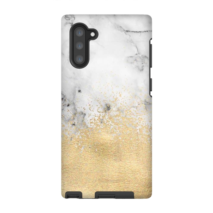 Galaxy Note 10 StrongFit Gold Dust on Marble by Tangerine-Tane