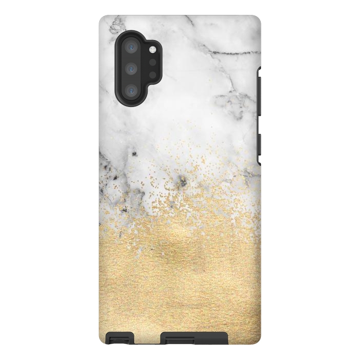 Galaxy Note 10 plus StrongFit Gold Dust on Marble by Tangerine-Tane