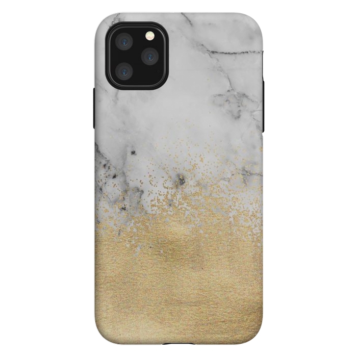 iPhone 11 Pro Max StrongFit Gold Dust on Marble by Tangerine-Tane