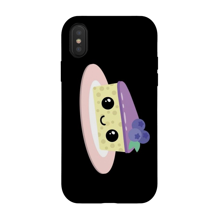 iPhone Xs / X StrongFit Blueberry cheesecake by Laura Nagel