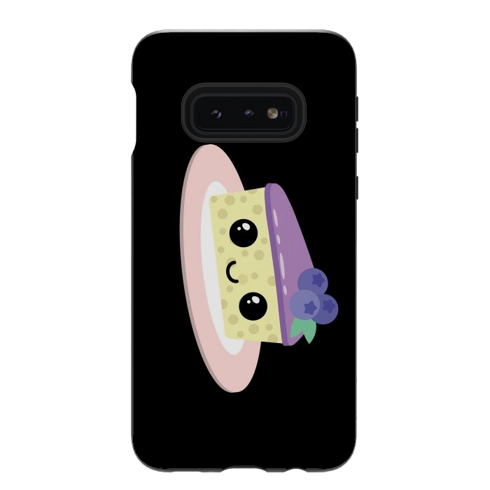 Galaxy S10e StrongFit Blueberry cheesecake by Laura Nagel