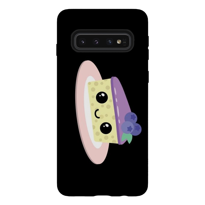 Galaxy S10 StrongFit Blueberry cheesecake by Laura Nagel