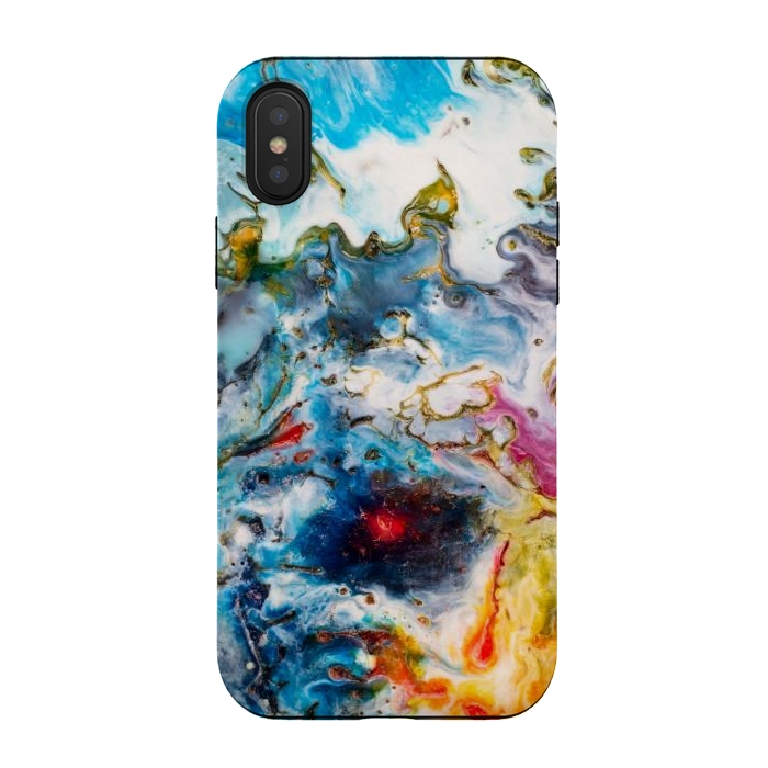 iPhone Xs / X StrongFit Colorful marble  by Winston