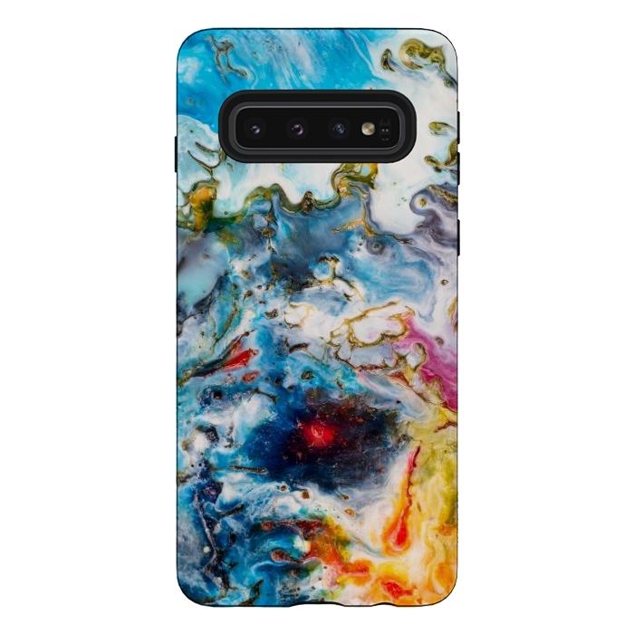 Galaxy S10 StrongFit Colorful marble  by Winston