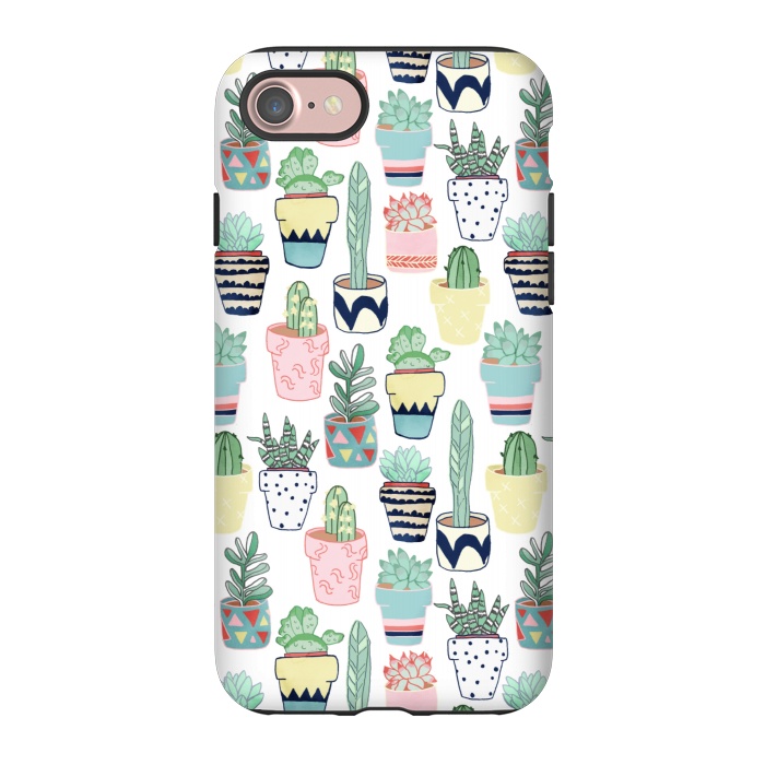 iPhone 7 StrongFit Cute Cacti in Pots by Tangerine-Tane