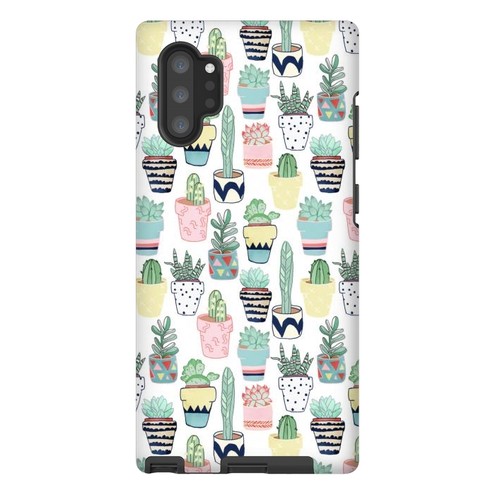 Galaxy Note 10 plus StrongFit Cute Cacti in Pots by Tangerine-Tane