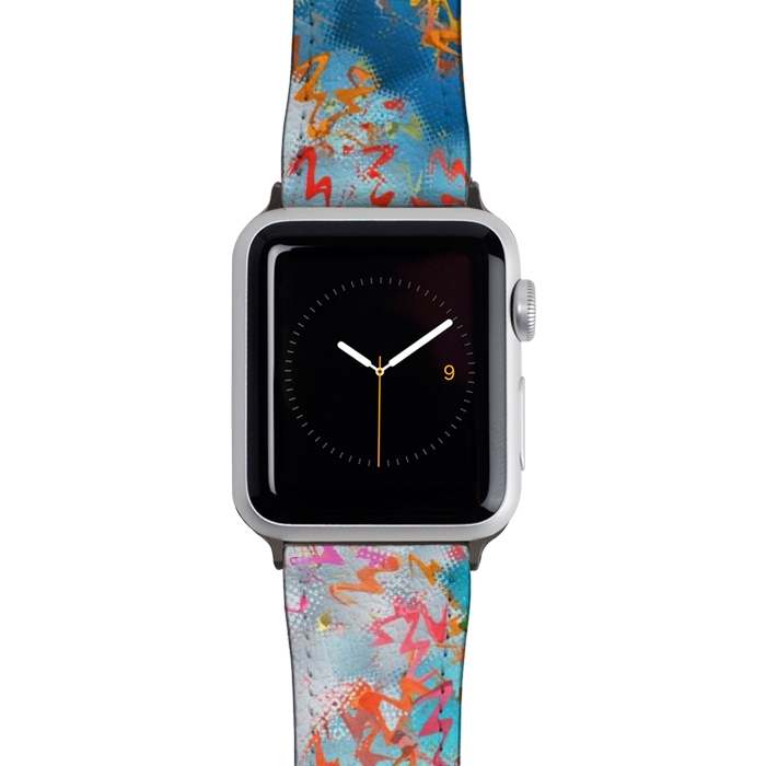 Watch 42mm / 44mm Strap PU leather Abstract thunderstorm  by Winston