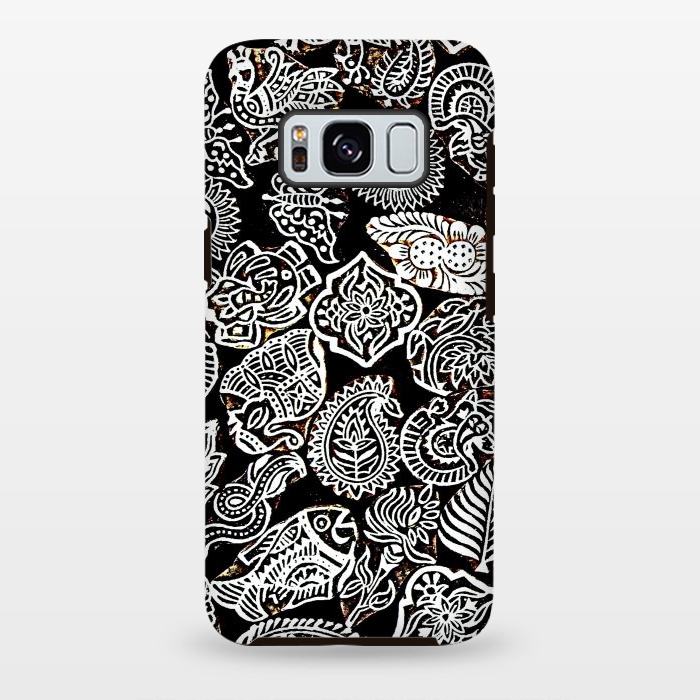 Galaxy S8 plus StrongFit Black and white pattern by Winston