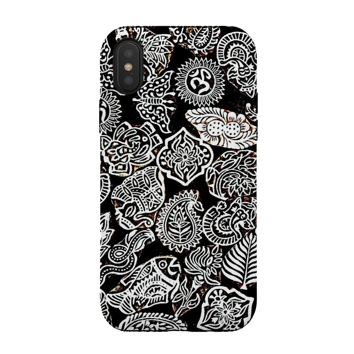 iPhone Xs / X StrongFit Black and white pattern by Winston