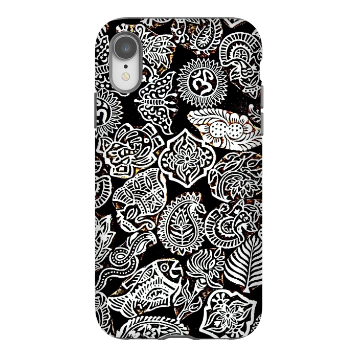 iPhone Xr StrongFit Black and white pattern by Winston