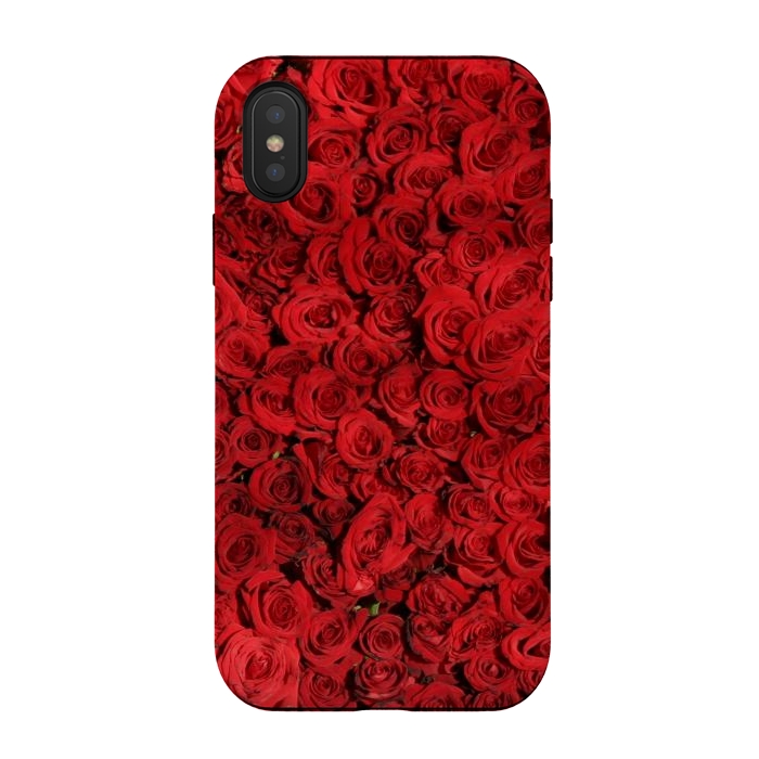 iPhone Xs / X StrongFit Red Roses by Winston