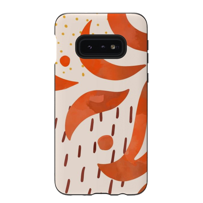 Galaxy S10e StrongFit Great Orange by Creativeaxle