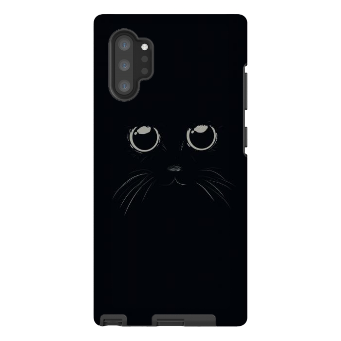 Galaxy Note 10 plus StrongFit Black Cat by Sue Anna Joe