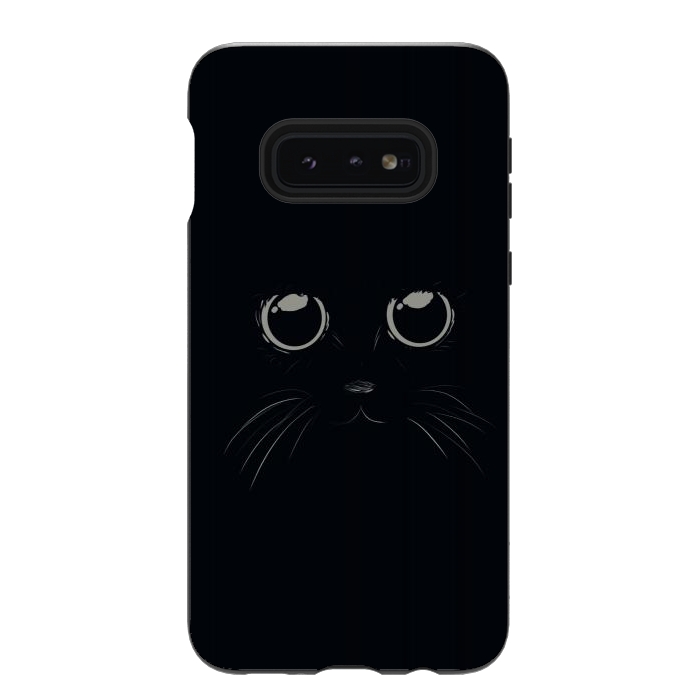 Galaxy S10e StrongFit Black Cat by Sue Anna Joe