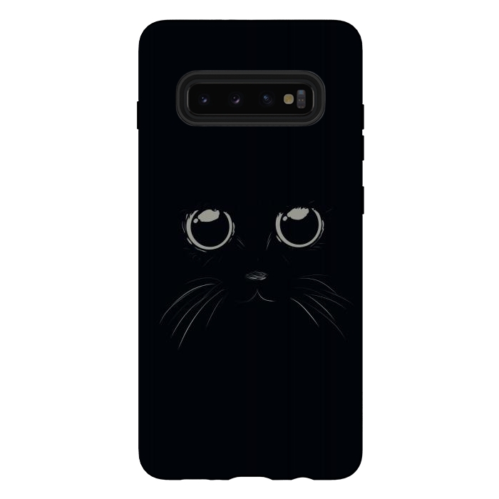 Galaxy S10 plus StrongFit Black Cat by Sue Anna Joe