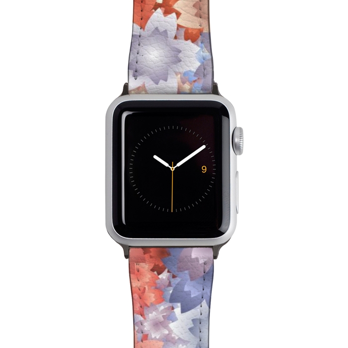 Watch 42mm / 44mm Strap PU leather Flowers flames by Winston