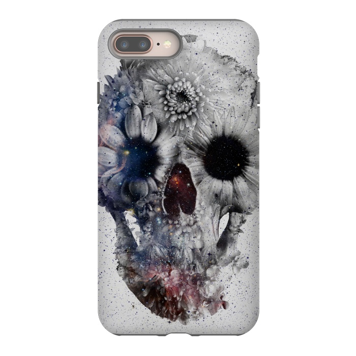 iPhone 7 plus StrongFit Floral Skull 2 by Ali Gulec