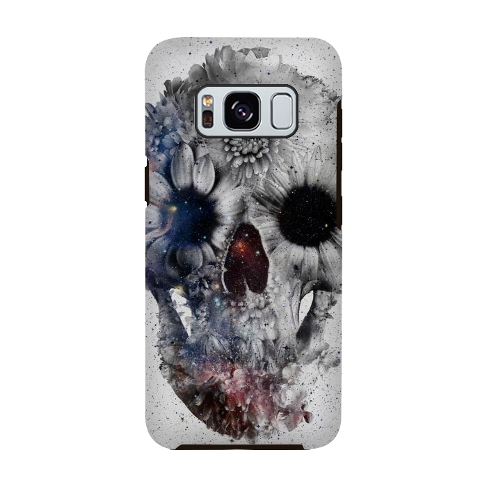 Galaxy S8 StrongFit Floral Skull 2 by Ali Gulec