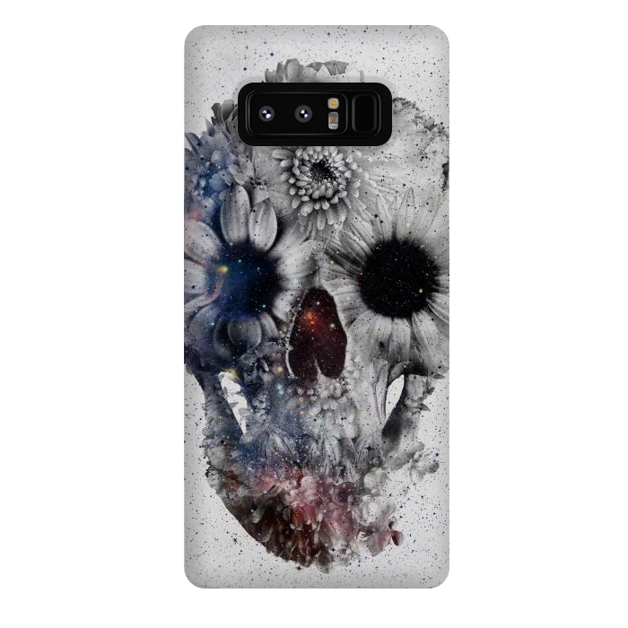 Galaxy Note 8 StrongFit Floral Skull 2 by Ali Gulec
