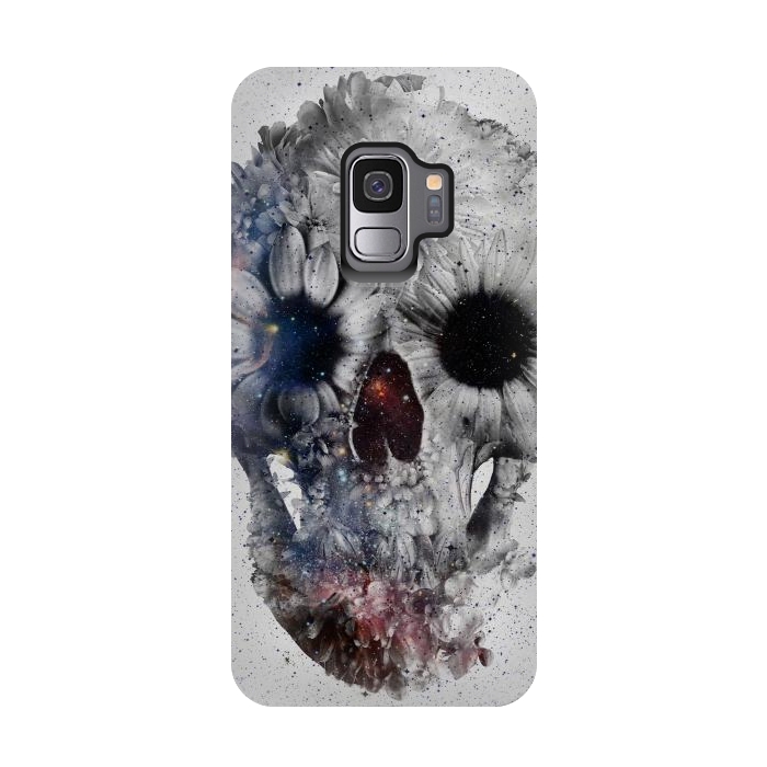 Galaxy S9 StrongFit Floral Skull 2 by Ali Gulec