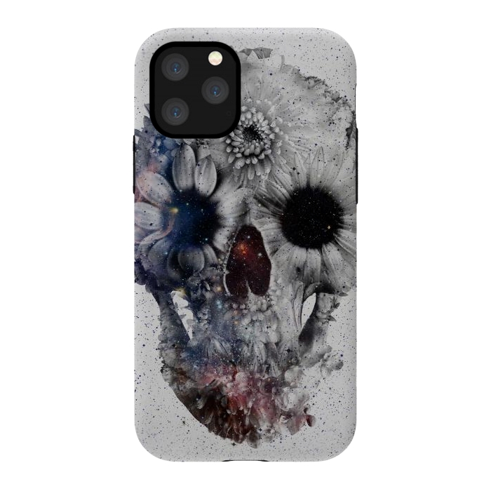 iPhone 11 Pro StrongFit Floral Skull 2 by Ali Gulec