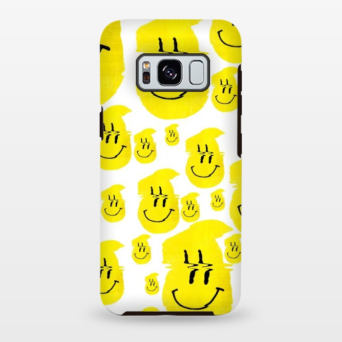 Galaxy S8 plus StrongFit Glitch Smiley by Ali Gulec