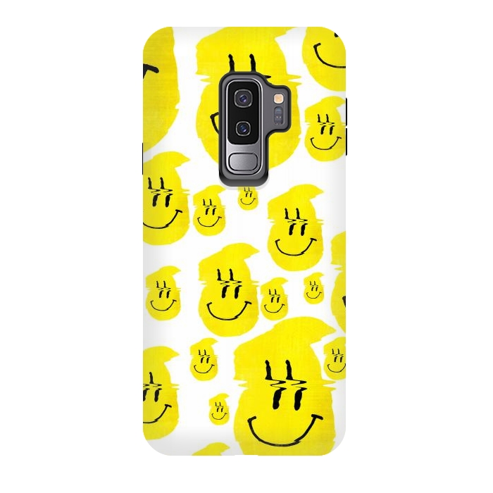 Galaxy S9 plus StrongFit Glitch Smiley by Ali Gulec