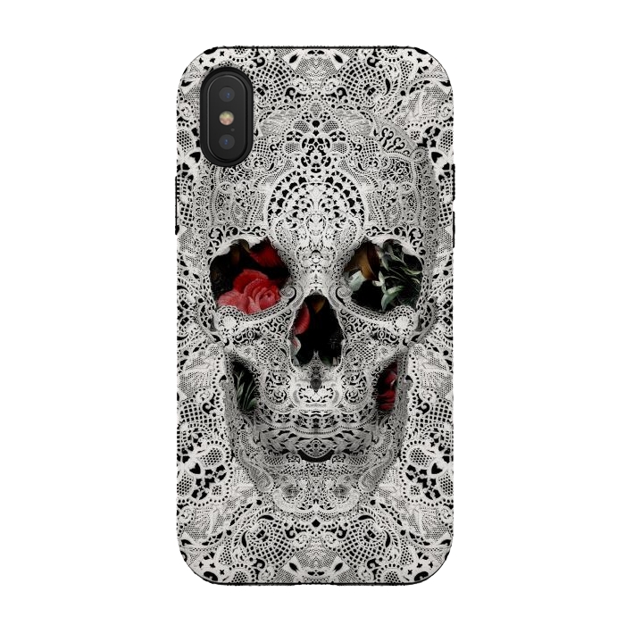 iPhone Xs / X StrongFit Lace Skull 2 by Ali Gulec
